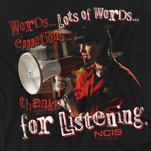 NCIS Herr Tack för att du lyssnar T-shirt M Svart Black M