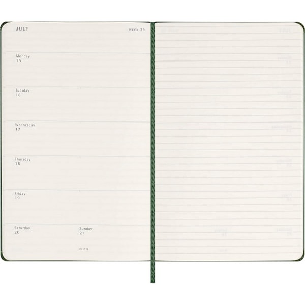 Moleskine 12M veckoplanerare L One Size Myrtle Green Myrtle Green One Size