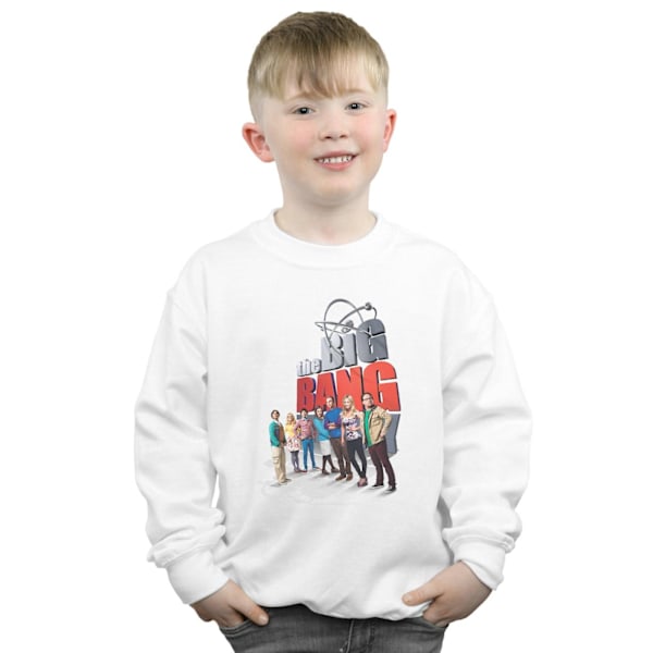 The Big Bang Theory Boys Big Poster Sweatshirt 12-13 år Vit White 12-13 Years