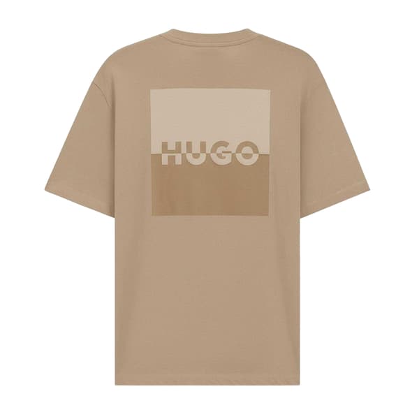 Hugo Boss Herr Dusplito Split Logotyp T-shirt S Beige Beige S