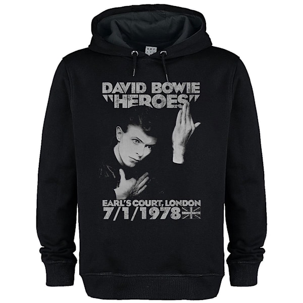 Amplified Unisex Vuxen Heroes 1978 David Bowie Hoodie 3XL Svart Black 3XL