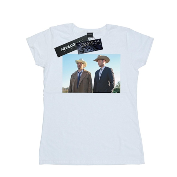 Supernatural Dam/Kvinnor Stetson Boys Bomull T-Shirt XXL Vit White XXL