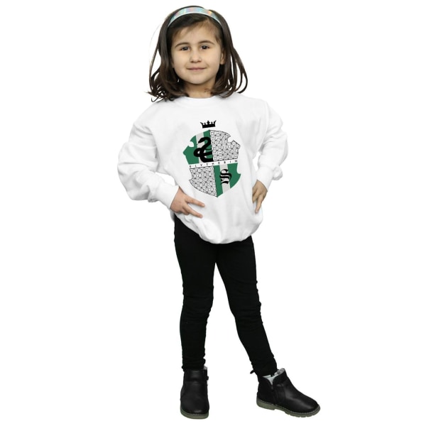 Harry Potter T-shirt för flickor med Slytherins emblem, 5-6 år, vit White 5-6 Years