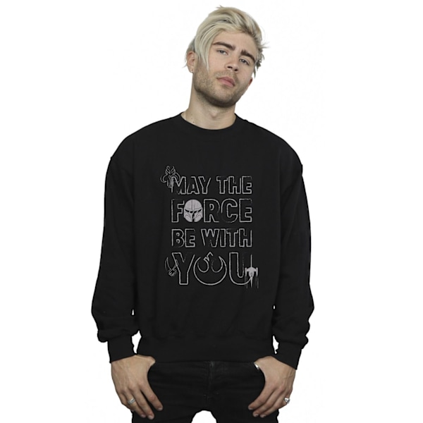 Star Wars Herr The Mandalorian May The Force Mando Sweatshirt X Black XL