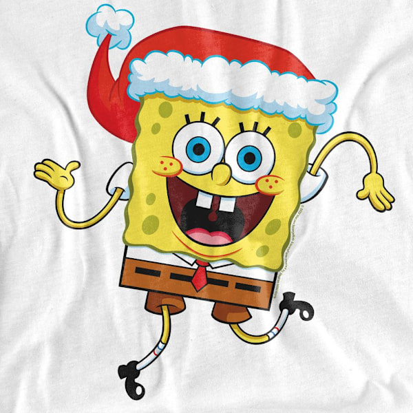 SvampBob Fyrkant Unisex Vuxen Tomteluva Jul T-shirt White XXL
