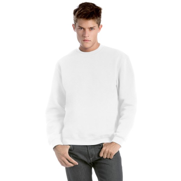 B&C unisex set i modern tröja med rund hals 3XL vit White 3XL