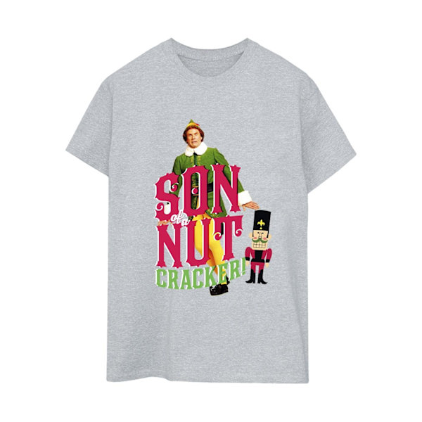 Elf Dam/Damer Son Of A Nutcracker Bomull Boyfriend T-Shirt Sports Grey S