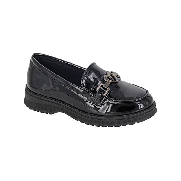 Cipriata Sina Hjärtformade Loafers för Flickor 1 UK Svart Black 1 UK