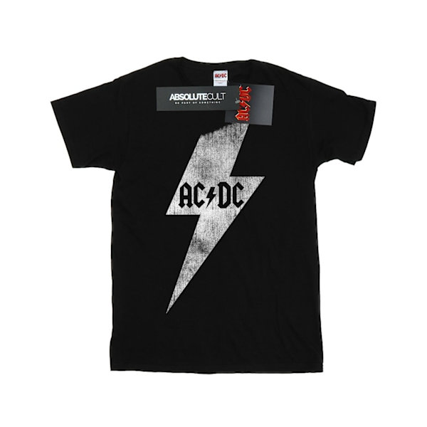 AC/DC Girls Lightning Bolt Bomull T-shirt 12-13 år Svart Black 12-13 Years
