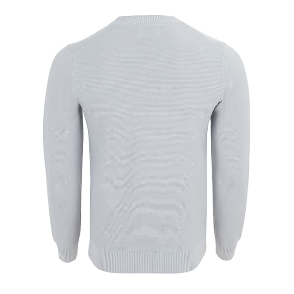 Firetrap Herr Stickad Tröja med Rund Hals L Ljusgrå Light Grey L