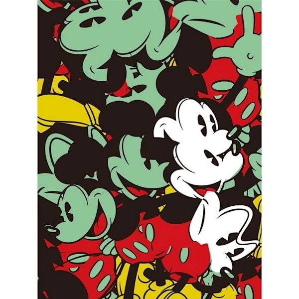 Disney Muse Mickey Mouse Repeat Print Inramad Canvas Tavla 40cm Multicoloured 40cm x 30cm