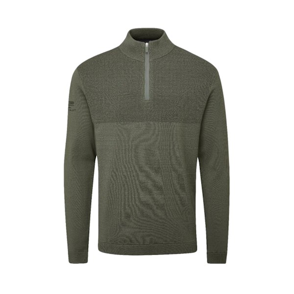 Stuburt Herr Tawny Lättvikts Halvzip Tröja M Khaki Grön Khaki Green M