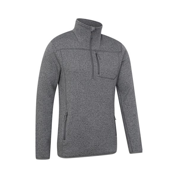 Mountain Warehouse Herr Helford Halv Zip Fleece Top XS Grå Grey XS