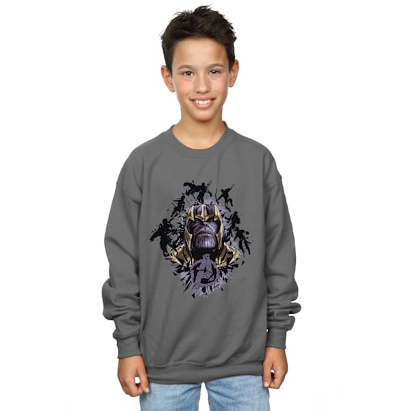 Marvel Boys Avengers Endgame Warlord Thanos Sweatshirt 5-6 år Charcoal 5-6 Years