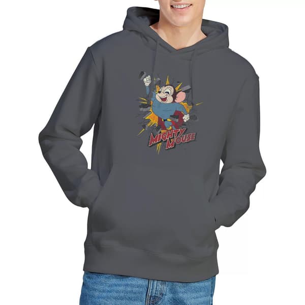 Mighty Mouse Herr Break Through Hoodie S Kolgrå Charcoal S