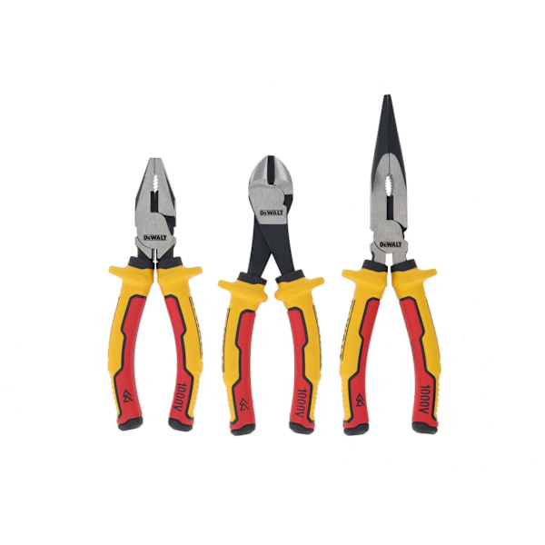 Dewalt Handverktyg Vde Tångset, 3 Delar One Size Flerfärgad Multi Colour One Size