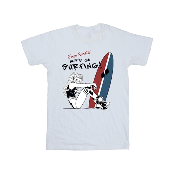 DC Comics Herr Harley Quinn Let´s Go Surfing T-Shirt S Vit White S