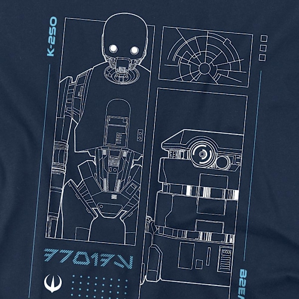 Star Wars: Andor Herr Droids T-Shirt 4XL Marinblå Navy 4XL