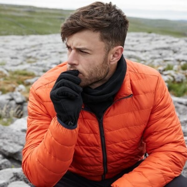 Beechfield Återvunnen Fleecehandskar L-XL Svart Black L-XL