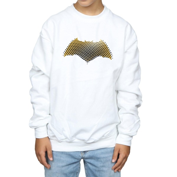 DC Comics Boys Justice League Movie Batman Logo Textured Sweats White 9-11 Years