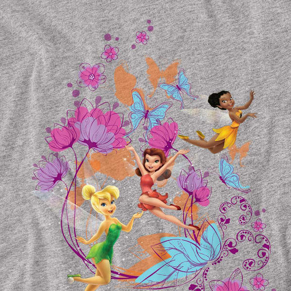 Disney Fairies Unisex Vuxen Och Fjärilar Tingeling & Rosetta Sport Heather XXL