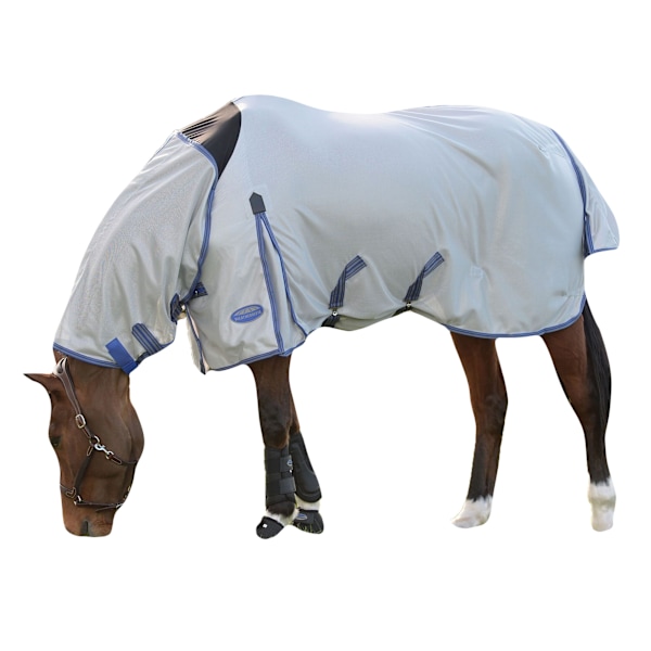 Weatherbeeta Comfitec Airflow II Avtagbar Hals Hästtäcke Grey/Blue 4´ 9