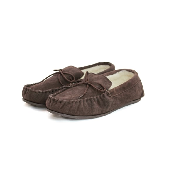 Eastern Counties Leather Unisex Yllebland Hårda Sulor Mokasiner Chocolate 7 UK