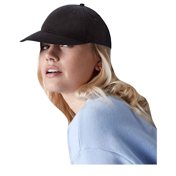 Beechfield 5 Panel Organic Baseball Cap One Size Black Black One Size
