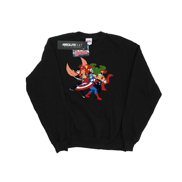 Marvel Girls Avengers Assemble Comic Team Sweatshirt 7-8 år Black 7-8 Years