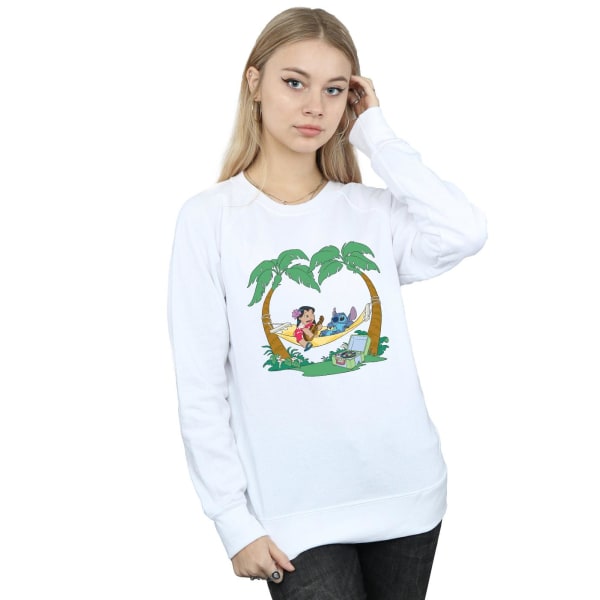 Disney Dam/Dam Lilo And Stitch Play Some Music Sweatshirt White L