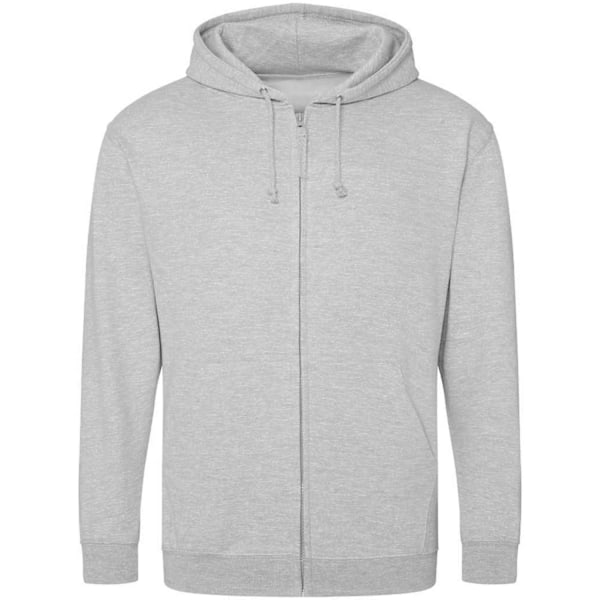 Awdis Herr Plain Heather Full Zip Hoodie 5XL Heather Grey Heather Grey 5XL