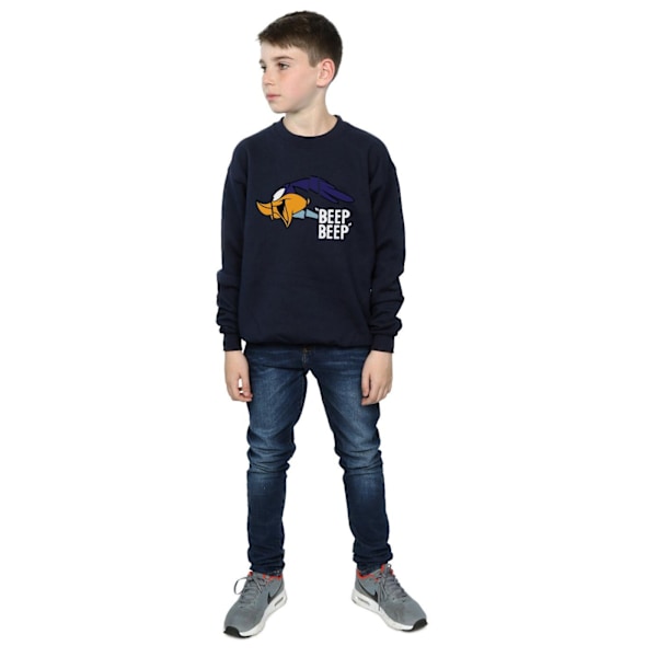 Looney Tunes Pojkar Beep Beep Road Runner Bomullströja 7-8 År Navy Blue 7-8 Years