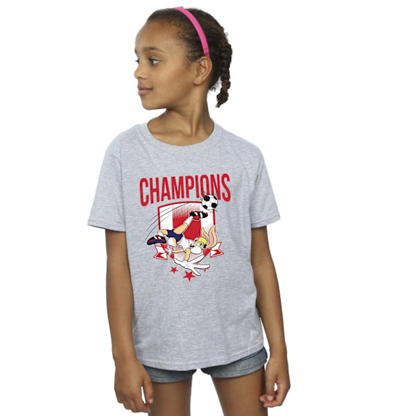 Looney Tunes Girls Lola Football Champions Bomull T-shirt 9-11 Sports Grey 9-11 Years