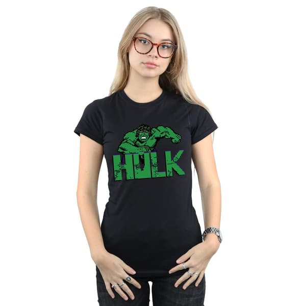 Marvel Dam/Dam Hulk Pixelated Bomulls T-shirt M Svart Black M