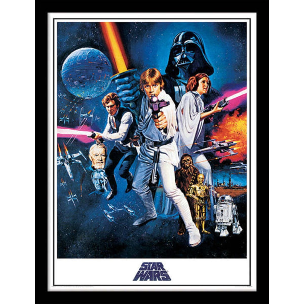 Star Wars: A New Hope Print 80cm x 60cm Blå/Vit Blue/White 80cm x 60cm