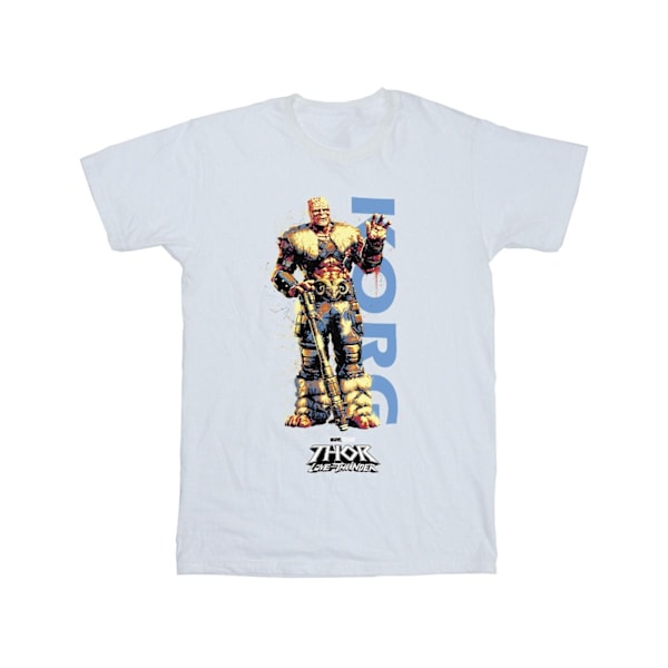 Marvel herr Thor Love And Thunder Korg Wave T-shirt S vit White S