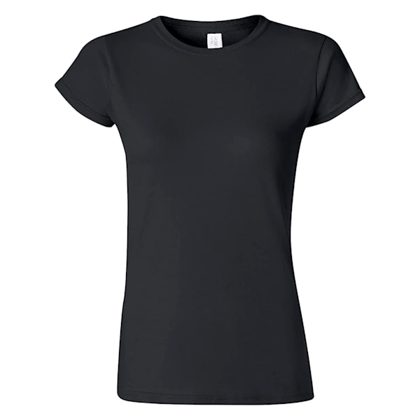 Gildan Softstyle T-shirt för damer, mellanvikt, storlek M, svart Pitch Black M