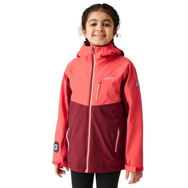 Regatta Trekktain 3-i-1 Vattentät Jacka för Flickor 5-6 År Rumb Rumba Red/Red Sky 5-6 Years