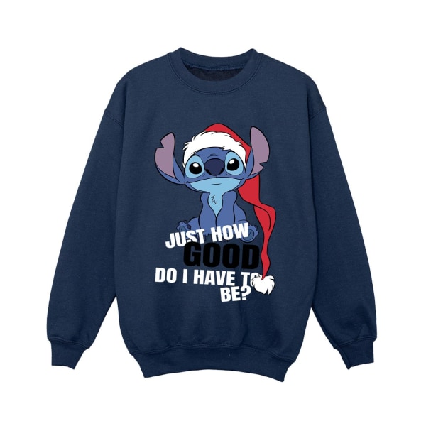 Disney Boys Lilo & Stitch Just How Good Sweatshirt 12-13 år Navy Blue 12-13 Years