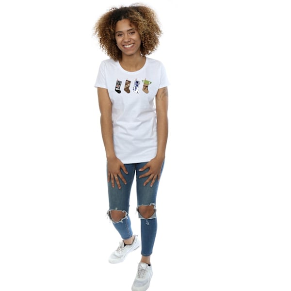 Star Wars Dam/Damer Julstrumpor Bomull T-shirt XXL White XXL