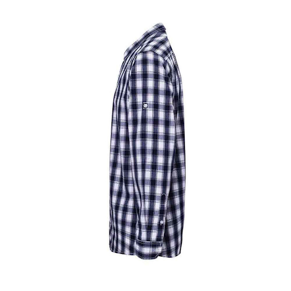 Premier Mens Mulligan Rutig Bomullsskjorta Långärmad M Vit White/Navy M