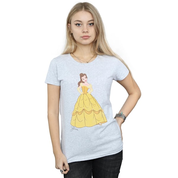 Disney Princess Damkläder/Dam Classic Belle Bomull T-shirt L He Heather Grey L