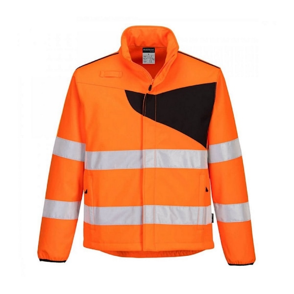 Portwest Herr PW2 Fleece Hi-Vis Säkerhetsrock L Orange/Svart Orange/Black L