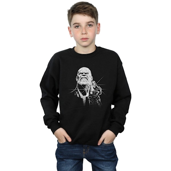 Marvel Boys Avengers Infinity War Fierce Thanos Sweatshirt 5-6 Black 5-6 Years