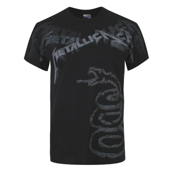 Metallica Unisex Adult Black Album Faded T-Shirt S Svart Black S