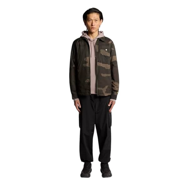 Lyle & Scott Herr Camo Bomullsöverskjorta L Oliv Olive L