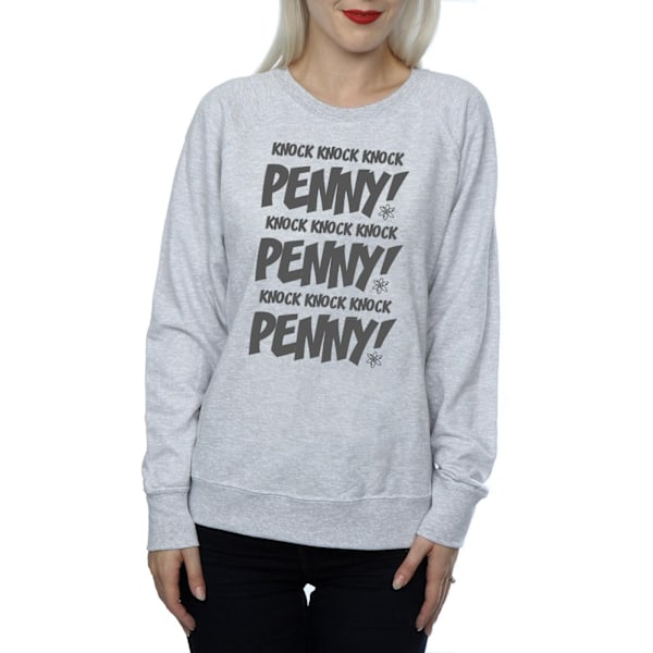 The Big Bang Theory Damkläder Knock Knock Penny Sheldon Sweatshirt Heather Grey L