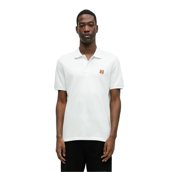 Maison Kitsuné Herr Fox Kortärmad Pikétröja M Vit White M