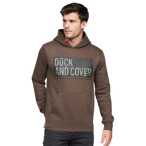 Duck and Cover Herr Quantain Hoodie S Brun Brown S