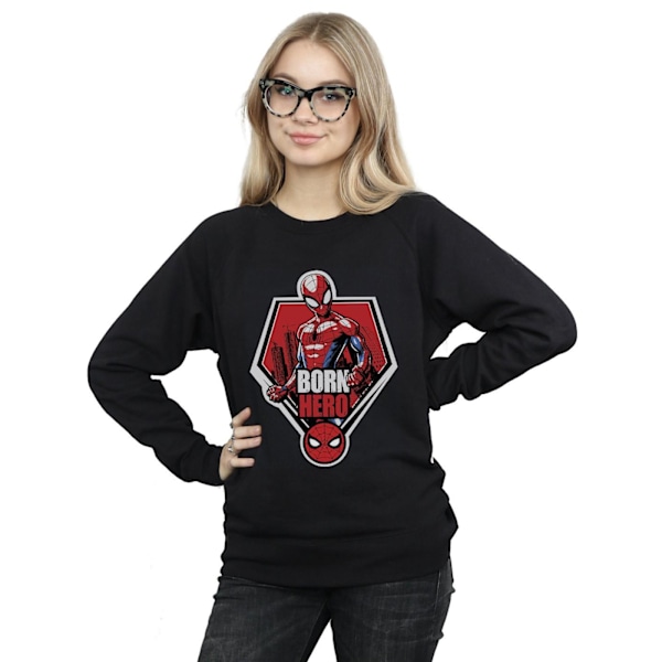 Marvel Dam/Kvinnor Spider-Man Born Hero Sweatshirt XL Svart Black XL